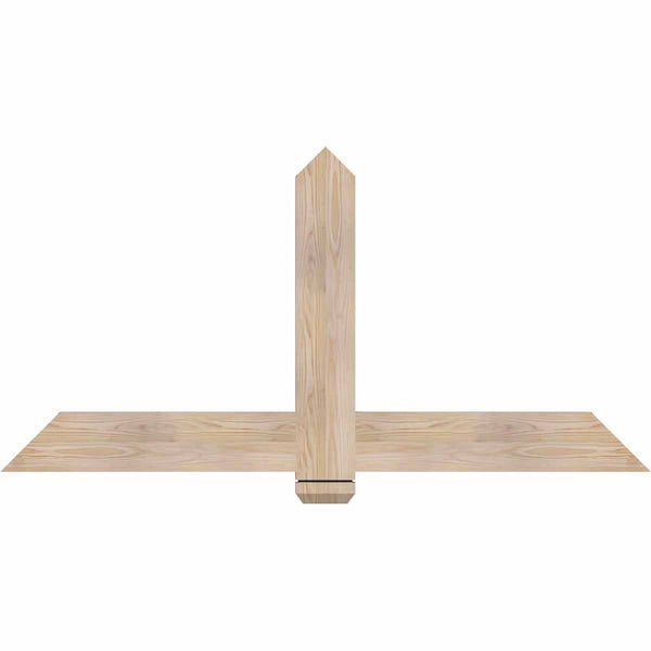 Ekena Millwork Eugene Smooth Timber Gable Bracket, Douglas Fir, 60"W x 30"H x 1 1/2"D x 5 1/2"F, 12/12 Pitch GBW060X30X0206EUG00SDF - main